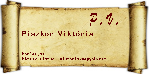 Piszkor Viktória névjegykártya